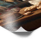 シーズー（犬）チュChristmas Cookieフェスティバルホリデイ フォトプリント (角)