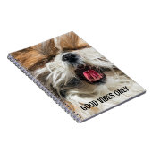 シーズー(犬)ツおもしろい舌ビブカスタムス文字 ノートブック (右側)