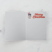 シーズー（犬）ツクリスマスストッキング カード (内部)