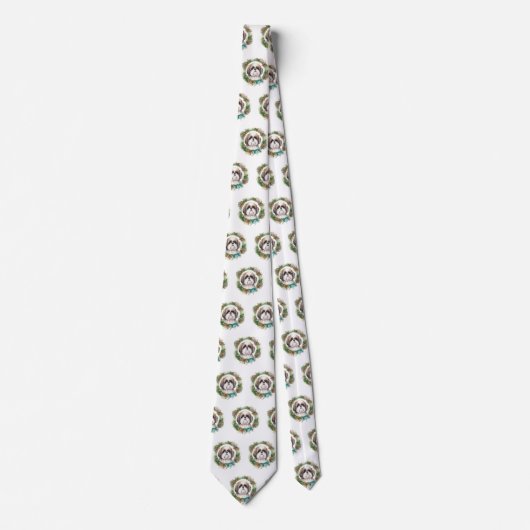 シーズー(犬)ツクリスマスリースフェスティバルカップ ネクタイ (正面)