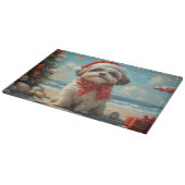 シーズー（犬）ツドッグクリスマスヴィンテージビーチ カッティングボード (角)