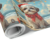 シーズー（犬）ツドッグクリスマスヴィンテージビーチ ラッピングペーパー (ロールコーナー)