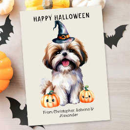シーズー（犬）ツドッグハッピーハローウィン シーズンカード