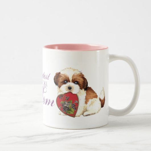シーズー(犬)ツハートママ ツートーンマグカップ (右)