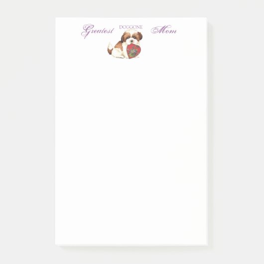 シーズー（犬）ツハートママ ポストイット (正面)