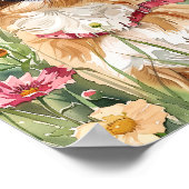 シーズー（犬）ツポートレートアート – かわいい犬の壁プリントデコール ポスター (角)