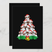 シーズー(犬)ツークリスマスツリードッグクリスマス好き サンキューカード (正面/裏面)