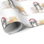 シーズー（犬）ツードッグアートクリスマスラッピング紙 ラッピングペーパー (ロールコーナー)