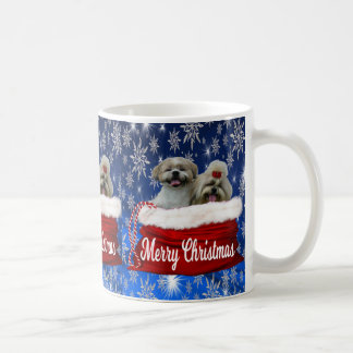 シーズー(犬)ツーマグクリスマス コーヒーマグカップ