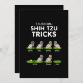 シーズー(犬)ツーラー| おもしろいシーズー(犬)Tzu Trick Dog Love サンキューカード (正面/裏面)