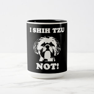 シーズー(犬)ツーラー Iシーズー(犬)ツーノットおもしろい犬 ツートーンマグカップ