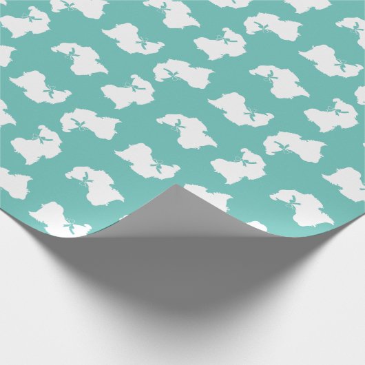 シーズー（犬）・ツー・ドッグの子犬の長髪 ラッピングペーパー (角)