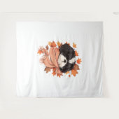 シーズー（犬）ツ秋ドッグ紅葉感謝祭コピー タペストリー (正面(横))