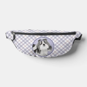 シーズー(犬)ツ絵を描ズブラック&ホワイトオリジナルドッグアート ファニーパック