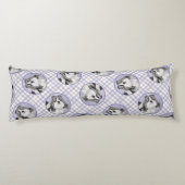 シーズー(犬)ツ絵を描ズブラック&ホワイトオリジナルドッグアート ボディピロー (裏面)