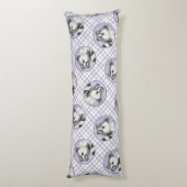 シーズー(犬)ツ絵を描ズブラック&ホワイトオリジナルドッグアート ボディピロー (裏面 (縦))