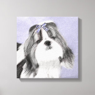 シーズー(犬)ツ絵画ズ – かわいいオリジナルドッグアート キャンバスプリント