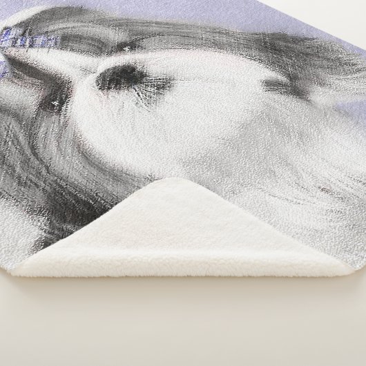 シーズー(犬)ツ絵画ズ – かわいいオリジナルドッグアート シェルパブランケット (3/4)