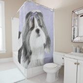 シーズー（犬）ツ絵画ズ – かわいいオリジナルドッグアート シャワーカーテン (インサイチュ)