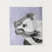 シーズー（犬）ツ絵画ズ – かわいいオリジナルドッグアート タペストリー (正面)