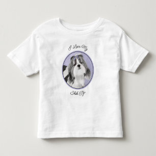 シーズー(犬)ツ絵画ズ – かわいいオリジナルドッグアート トドラーTシャツ