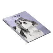 シーズー(犬)ツ絵画ズ – かわいいオリジナルドッグアート ノートブック (右側)