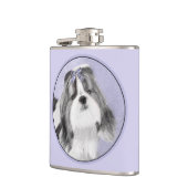 シーズー（犬）ツ絵画ズ – かわいいオリジナルドッグアート フラスク (左)