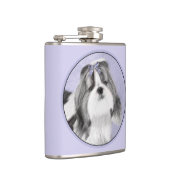 シーズー（犬）ツ絵画ズ – かわいいオリジナルドッグアート フラスク (右)
