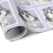 シーズー（犬）ツ絵画ズ – かわいいオリジナルドッグアート ラッピングペーパー (ロールコーナー)