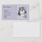 シーズー(犬)ツ絵画ズ – かわいいオリジナルドッグアート 名刺 (正面/裏面)