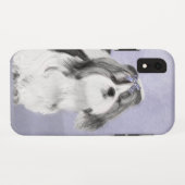 シーズー(犬)ツ絵画ズ – かわいいオリジナルドッグアート Case-Mate iPhoneケース (裏面(横))