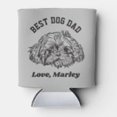 シーズー（犬）パーソナライズされたツマルチーズドッグパパカスタム文字 缶クーラー (正面)