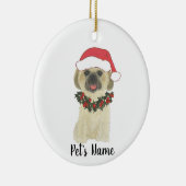シーズー(犬)パーソナライズされたツ(ブロンドタンゴールデン) セラミックオーナメント (右)