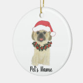 シーズー(犬)パーソナライズされたツ(ブロンドタンゴールデン) セラミックオーナメント (左)