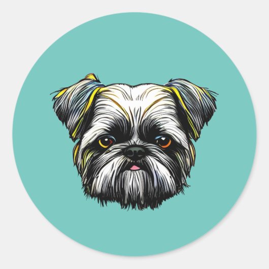 シーズー(犬) ラウンドシール (正面)