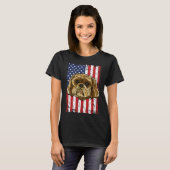 シーズー（犬）図宇佐国旗 Tシャツ (正面フル)
