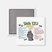 シーズー（犬）図財産法4 マグネット (正面/裏面)