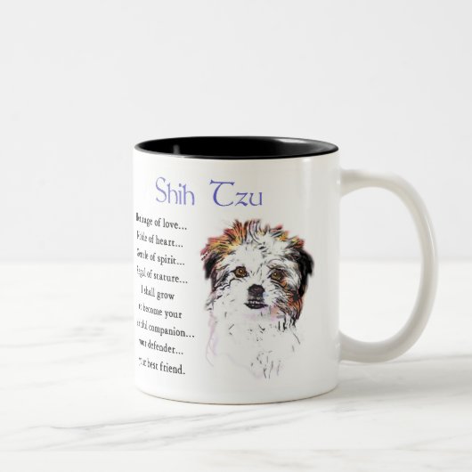 シーズー(犬)好きの贈り物 ツートーンマグカップ (右)