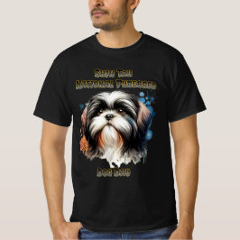 シーズー（犬）威厳のあるTzu：全国ピュレバード Tシャツ