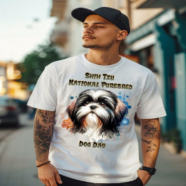 シーズー（犬）威厳のあるTzu：全国ピュレバード Tシャツ