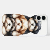 シーズー(犬)子犬の愛らしいスタック Case-Mate iPhoneケース (裏面 (横))