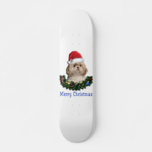 シーズー(犬)津犬のクリスマスアイテム スケートボード