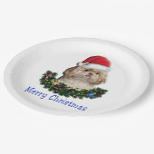 シーズー（犬）津犬のクリスマスアイテム ペーパープレート (アングル)