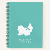 シーズー（犬） – 津犬の子犬の長毛 ノートブック (正面)