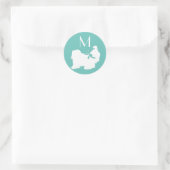 シーズー（犬） – 津犬の子犬の長毛 ラウンドシール (バッグ)