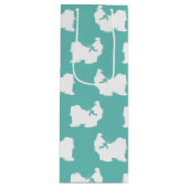 シーズー（犬） – 津犬の子犬の長毛 ワインギフトバッグ (正面)