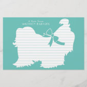 シーズー(犬) – 津犬の子犬の長毛 便箋 (正面)