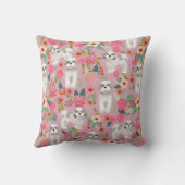 シーズー（犬）津花模様ピロー犬のデカールかわいい犬 クッション (裏面)