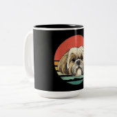 シーズー(犬)津|シーズー(犬)ズー犬が愛犬の贈り物を ツートーンマグカップ (正面左)