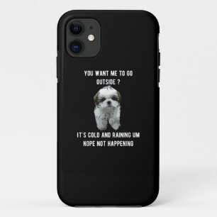 シーズー(犬)津 シーズー(犬)Tzu外に出てほしい iPhone 11 ケース